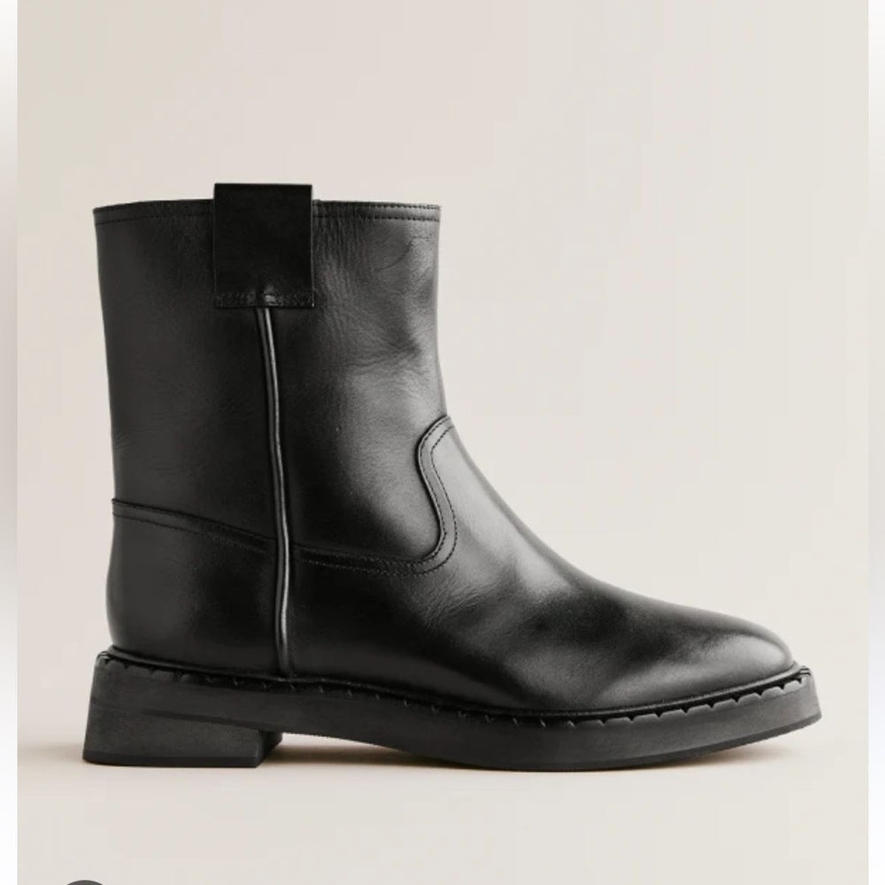 Reformation Black Leather Ankle Boots